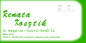 renata kosztik business card